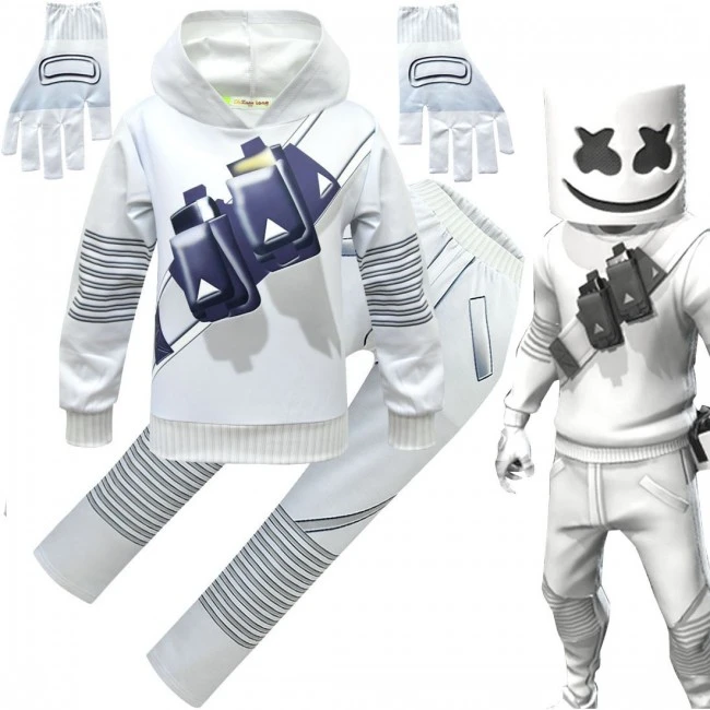 Marshmello Costume With Full Mask For Adult And Kids - Fortnite 4 Marshmello Costume With Full Mask For Adult And Kids - Fortnite - Image 4