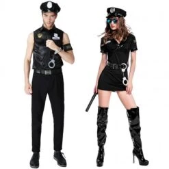 Halloween Police Cop Couples Costumes