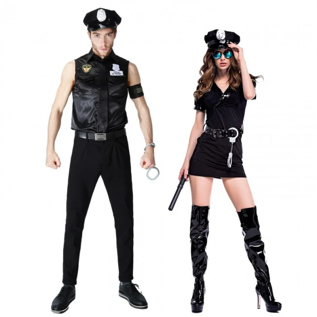 Halloween Police Cop Couples Costumes 2 Halloween Police Cop Couples Costumes - Image 2