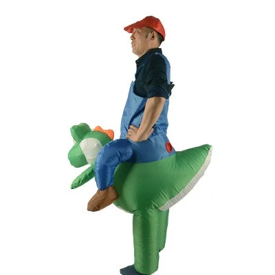 Mario Riding Yoshi Inflatable Costume 1 Mario Riding Yoshi Inflatable Costume