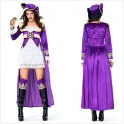 Halloween Sexy Female Purple Pirate Costume -Halloween Costume For Kids Cheap Store 8849