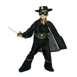 Zorro Costume With Mask For Kids