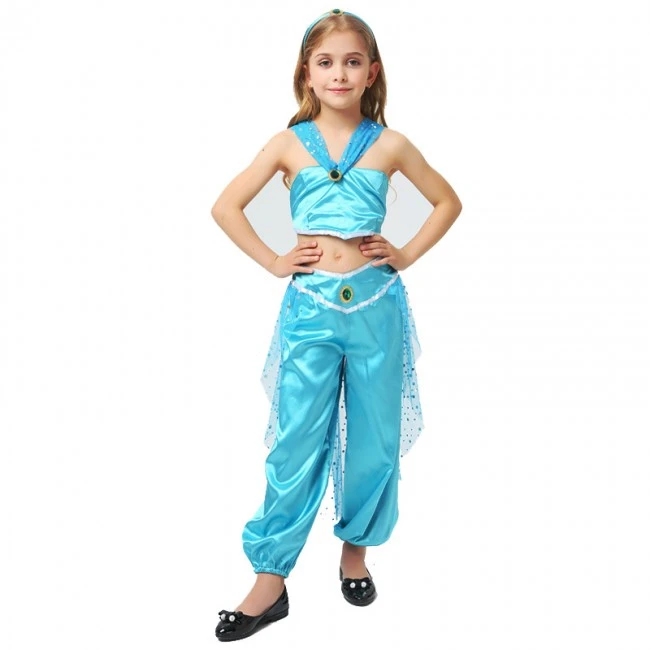 Arabian Princess Jasmine Costume Dress For Girl 2 Arabian Princess Jasmine Costume Dress For Girl - Image 2