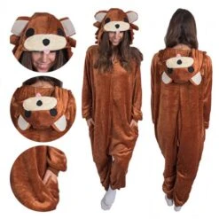 Bear Onesie Pajamas Costume -Halloween Costume For Kids Cheap Store bear onesie pajamas costume 0