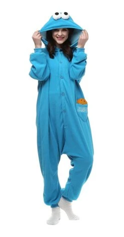 Cookie Monster Onesie Pajamas Costume