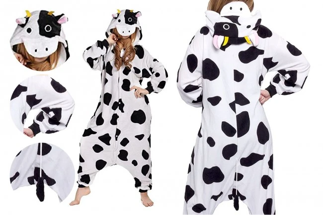 Cow Onesie Pajamas Costume 4 Cow Onesie Pajamas Costume - Image 4