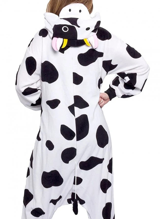 Cow Onesie Pajamas Costume 1 Cow Onesie Pajamas Costume