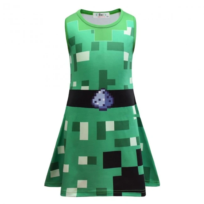 Creeper Costume For Kids - MINECRAFT 2 Creeper Costume For Kids - MINECRAFT - Image 2