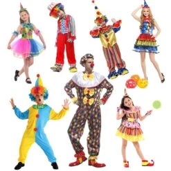 Clowns Costumes Halloween With Hat 10 Clowns Costumes Halloween With Hat -Halloween Costume For Kids Cheap Store fancy children and adult clown costume halloween