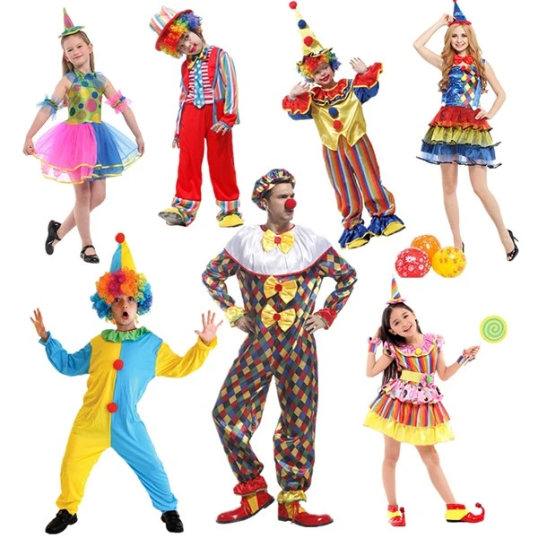 Clowns Costumes Halloween With Hat 5 Clowns Costumes Halloween With Hat - Image 5
