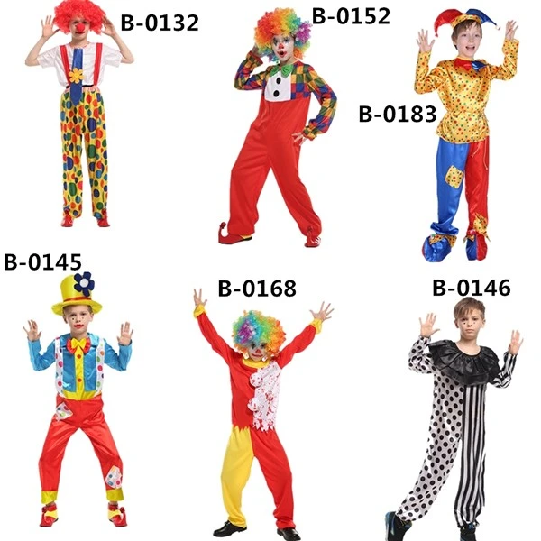 Clowns Costumes Halloween With Hat 2 Clowns Costumes Halloween With Hat - Image 2