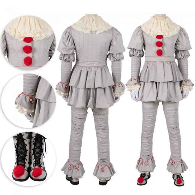 Pennywise Cosplay Costume For Kids And Adult 2 Pennywise Cosplay Costume For Kids And Adult - Image 2