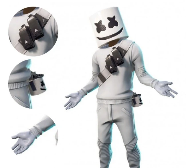 Marshmello Costume With Full Mask For Adult And Kids - Fortnite 2 Marshmello Costume With Full Mask For Adult And Kids - Fortnite - Image 2