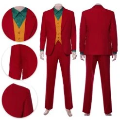 2019 Red Joker Cosplay Costume Joaquin Phoenix Clown