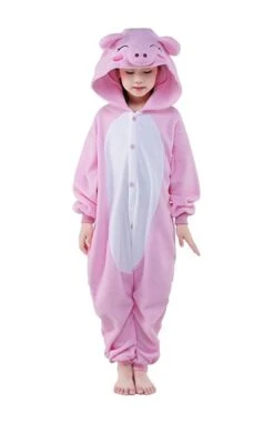 Pig Onesie Pajamas Costume -Halloween Costume For Kids Cheap Store pig onesie 3