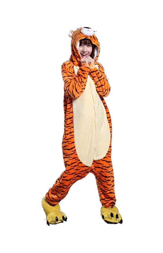 Tiger Onesie Pajamas Costume 2 Tiger Onesie Pajamas Costume - Image 2