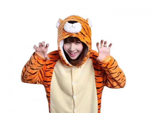 Tiger Onesie Pajamas Costume 1 Tiger Onesie Pajamas Costume
